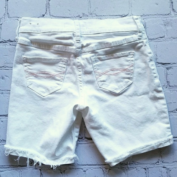 Abercrombie Kids White Pink Shorts Sz Girls 9-10 - Picture 6 of 8